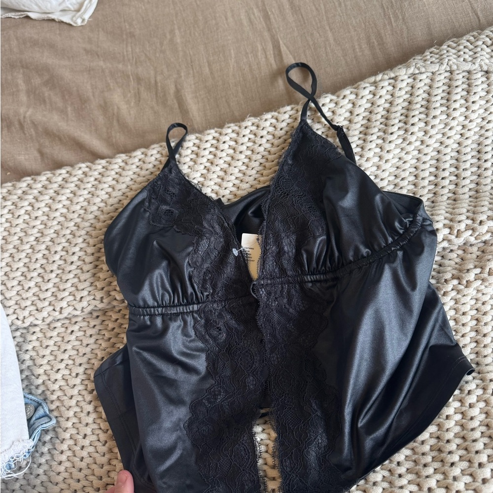 Urban Outfitters - Kimchi Blue brand new tan on lace top!